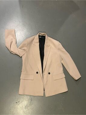 Zara light pink Blazer with Black Lining